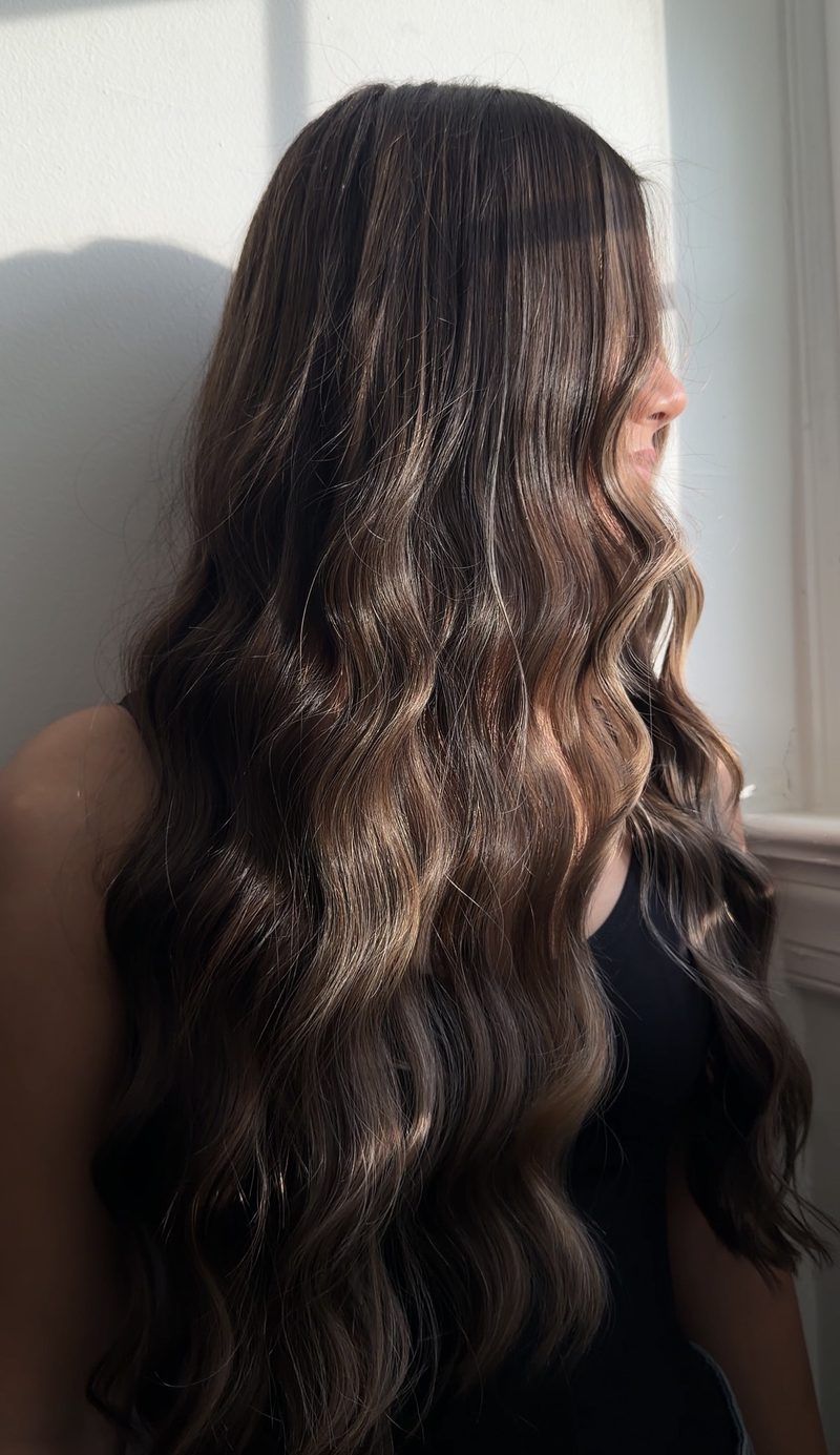 Long wavy brunette